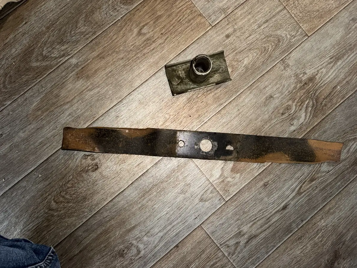 Moyeu + lame rond et demi-lune pour tondeuse 50cm