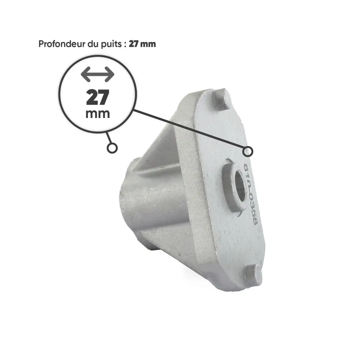 Moyeu de lame GGP - CASTELGARDEN 125463200/0 - 25463200/0 - 610-0358