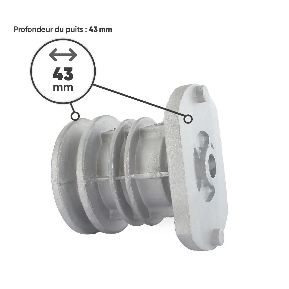 Support de lame Castelgarden - GGP 22465607/0 - 122465607/3